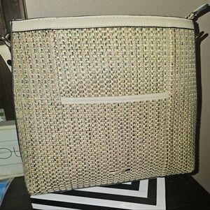 Simply Noelle Cream and Tan Crossbody Bag